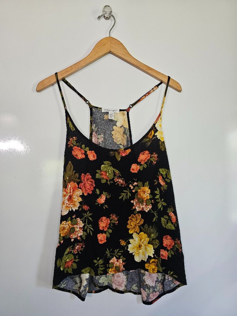 Floral Racer Back Flowy Tank Large